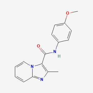 molecular formula C16H15N3O2 B5693401 N-(4-methoxyphenyl)-2-methylimidazo[1,2-a]pyridine-3-carboxamide 