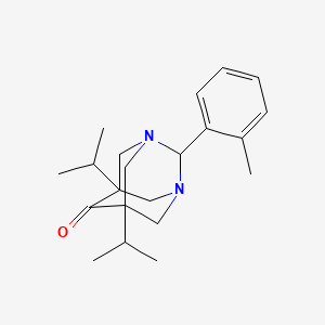 molecular formula C21H30N2O B5693403 5,7-diisopropyl-2-(2-methylphenyl)-1,3-diazatricyclo[3.3.1.1~3,7~]decan-6-one 