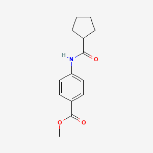 molecular formula C14H17NO3 B5693410 methyl 4-[(cyclopentylcarbonyl)amino]benzoate 