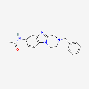 molecular formula C19H20N4O B5693418 N-(2-benzyl-1,2,3,4-tetrahydropyrazino[1,2-a]benzimidazol-8-yl)acetamide 