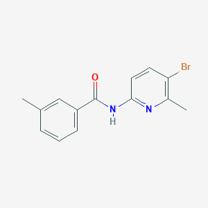 molecular formula C14H13BrN2O B5693422 N-(5-bromo-6-methyl-2-pyridinyl)-3-methylbenzamide 