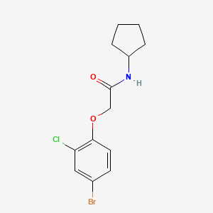 molecular formula C13H15BrClNO2 B5693435 2-(4-bromo-2-chlorophenoxy)-N-cyclopentylacetamide 