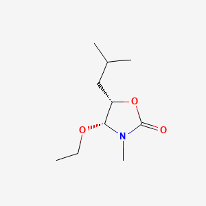 molecular formula C10H19NO3 B569344 (4R,5S)-4-Ethoxy-5-isobutyl-3-methyloxazolidin-2-one CAS No. 117508-51-7