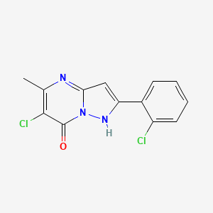molecular formula C13H9Cl2N3O B5693445 6-chloro-2-(2-chlorophenyl)-5-methylpyrazolo[1,5-a]pyrimidin-7-ol 