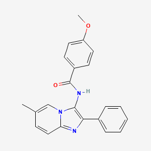 4-methoxy-N-(6-methyl-2-phenylimidazo[1,2-a]pyridin-3-yl)benzamide