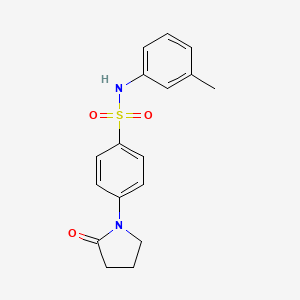 molecular formula C17H18N2O3S B5693476 N-(3-methylphenyl)-4-(2-oxo-1-pyrrolidinyl)benzenesulfonamide 