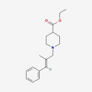 molecular formula C18H25NO2 B5693479 ethyl 1-(2-methyl-3-phenyl-2-propen-1-yl)-4-piperidinecarboxylate 