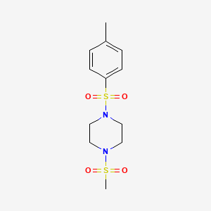 molecular formula C12H18N2O4S2 B5693501 1-[(4-methylphenyl)sulfonyl]-4-(methylsulfonyl)piperazine 