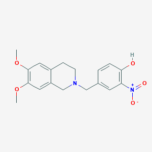 4-[(6,7-dimethoxy-3,4-dihydro-2(1H)-isoquinolinyl)methyl]-2-nitrophenol