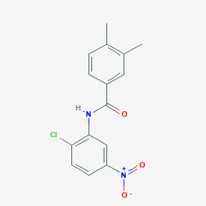molecular formula C15H13ClN2O3 B5693529 N-(2-chloro-5-nitrophenyl)-3,4-dimethylbenzamide 