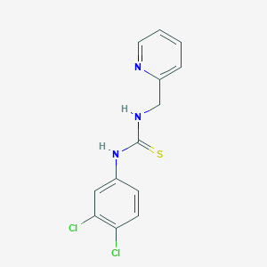 molecular formula C13H11Cl2N3S B5693535 N-(3,4-dichlorophenyl)-N'-(2-pyridinylmethyl)thiourea 