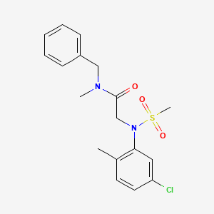 molecular formula C18H21ClN2O3S B5693544 N~1~-benzyl-N~2~-(5-chloro-2-methylphenyl)-N~1~-methyl-N~2~-(methylsulfonyl)glycinamide 