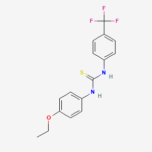 molecular formula C16H15F3N2OS B5693556 N-(4-ethoxyphenyl)-N'-[4-(trifluoromethyl)phenyl]thiourea 