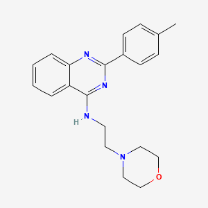 molecular formula C21H24N4O B5693559 2-(4-methylphenyl)-N-[2-(4-morpholinyl)ethyl]-4-quinazolinamine 