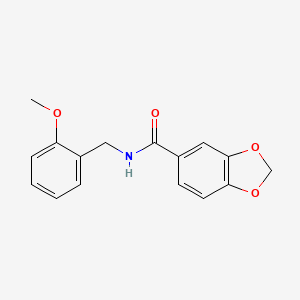 molecular formula C16H15NO4 B5693565 N-(2-methoxybenzyl)-1,3-benzodioxole-5-carboxamide 