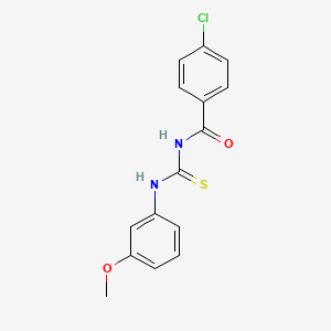 molecular formula C15H13ClN2O2S B5693576 4-chloro-N-{[(3-methoxyphenyl)amino]carbonothioyl}benzamide 