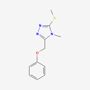 molecular formula C11H13N3OS B5693584 4-methyl-3-(methylthio)-5-(phenoxymethyl)-4H-1,2,4-triazole 
