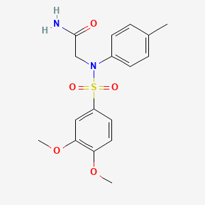 N~2~-[(3,4-dimethoxyphenyl)sulfonyl]-N~2~-(4-methylphenyl)glycinamide