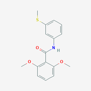 molecular formula C16H17NO3S B5693605 2,6-dimethoxy-N-[3-(methylthio)phenyl]benzamide 