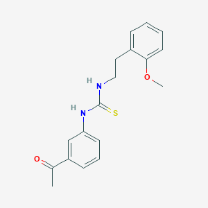 molecular formula C18H20N2O2S B5693621 N-(3-acetylphenyl)-N'-[2-(2-methoxyphenyl)ethyl]thiourea 