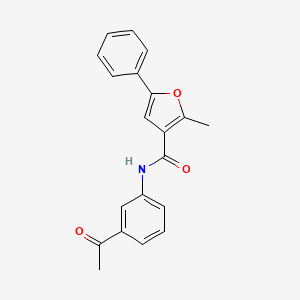 molecular formula C20H17NO3 B5693644 N-(3-acetylphenyl)-2-methyl-5-phenyl-3-furamide 