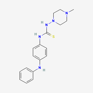 molecular formula C18H23N5S B5693657 N-(4-anilinophenyl)-N'-(4-methyl-1-piperazinyl)thiourea 