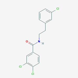 molecular formula C15H12Cl3NO B5693670 3,4-dichloro-N-[2-(3-chlorophenyl)ethyl]benzamide 