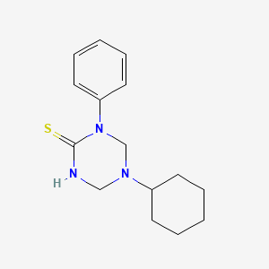 molecular formula C15H21N3S B5693672 5-cyclohexyl-1-phenyl-1,3,5-triazinane-2-thione 