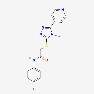 molecular formula C16H14FN5OS B5693673 N-(4-fluorophenyl)-2-{[4-methyl-5-(4-pyridinyl)-4H-1,2,4-triazol-3-yl]thio}acetamide 