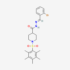 molecular formula C24H30BrN3O3S B5693689 N'-(2-bromobenzylidene)-1-[(pentamethylphenyl)sulfonyl]-4-piperidinecarbohydrazide 