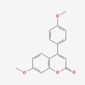 molecular formula C17H14O4 B5693692 7-methoxy-4-(4-methoxyphenyl)-2H-chromen-2-one 