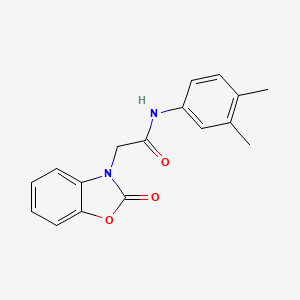 molecular formula C17H16N2O3 B5693697 N-(3,4-dimethylphenyl)-2-(2-oxo-1,3-benzoxazol-3(2H)-yl)acetamide 