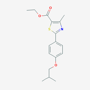 molecular formula C17H21NO3S B056937 4-甲基-2-[4-(2-甲基丙氧基)苯基]-1,3-噻唑-5-羧酸乙酯 CAS No. 144060-97-9