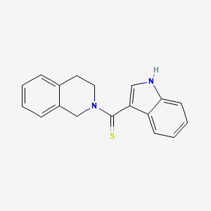 molecular formula C18H16N2S B5693716 2-(1H-indol-3-ylcarbonothioyl)-1,2,3,4-tetrahydroisoquinoline 