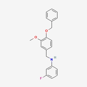 molecular formula C21H20FNO2 B5693722 N-[4-(benzyloxy)-3-methoxybenzyl]-3-fluoroaniline 