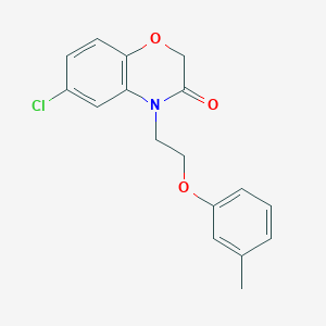 molecular formula C17H16ClNO3 B5693728 6-chloro-4-[2-(3-methylphenoxy)ethyl]-2H-1,4-benzoxazin-3(4H)-one 