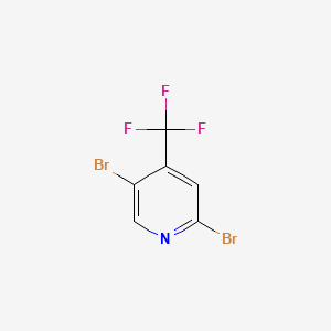 molecular formula C6H2Br2F3N B569374 2,5-Dibromo-4-(trifluoromethyl)pyridine CAS No. 1099597-94-0