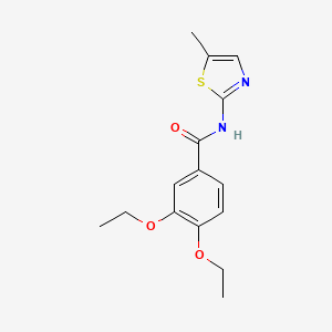 molecular formula C15H18N2O3S B5693769 3,4-diethoxy-N-(5-methyl-1,3-thiazol-2-yl)benzamide 