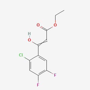 B569377 Ethyl 3-(2-chloro-4,5-difluorophenyl)-3-hydroxyprop-2-enoate CAS No. 121873-00-5