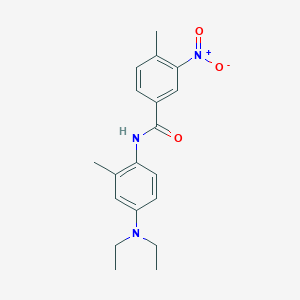 molecular formula C19H23N3O3 B5693777 N-[4-(diethylamino)-2-methylphenyl]-4-methyl-3-nitrobenzamide 