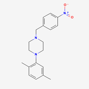molecular formula C19H23N3O2 B5693799 1-(2,5-dimethylphenyl)-4-(4-nitrobenzyl)piperazine 