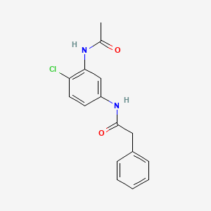 molecular formula C16H15ClN2O2 B5693810 N-[3-(acetylamino)-4-chlorophenyl]-2-phenylacetamide 