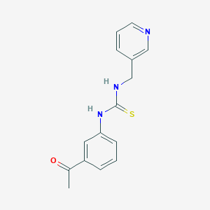 molecular formula C15H15N3OS B5693814 N-(3-acetylphenyl)-N'-(3-pyridinylmethyl)thiourea 