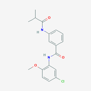 molecular formula C18H19ClN2O3 B5693828 N-(5-chloro-2-methoxyphenyl)-3-(isobutyrylamino)benzamide 