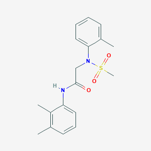 molecular formula C18H22N2O3S B5693834 N~1~-(2,3-dimethylphenyl)-N~2~-(2-methylphenyl)-N~2~-(methylsulfonyl)glycinamide 