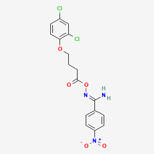 N'-{[4-(2,4-dichlorophenoxy)butanoyl]oxy}-4-nitrobenzenecarboximidamide