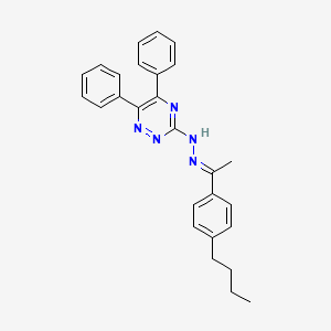 1-(4-butylphenyl)ethanone (5,6-diphenyl-1,2,4-triazin-3-yl)hydrazone