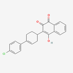 molecular formula C22H17ClO3 B569387 3-[4-(4-氯苯基)环己-3-烯-1-基]-4-羟基萘-1,2-二酮 CAS No. 1809464-27-4