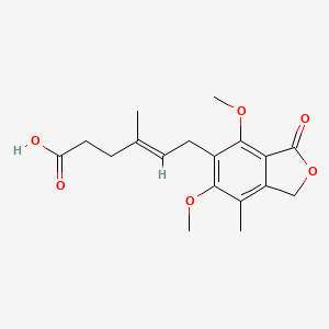 molecular formula C18H22O6 B569388 (4E)-6-(4,6-dimethoxy-7-methyl-3-oxo-1,3-dihydro-2-benzofuran-5-yl)-4-methylhex-4-enoic acid CAS No. 38877-93-9