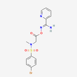 N'-({2-[[(4-bromophenyl)sulfonyl](methyl)amino]acetyl}oxy)-2-pyridinecarboximidamide